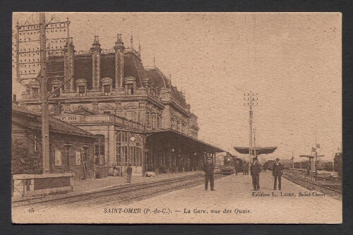 Saint-Omer (P.-de-C.) : La Gare, vue des Quais