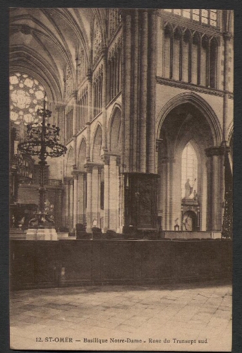 St-Omer : Basilique Notre-Dame - Rose du Transept sud