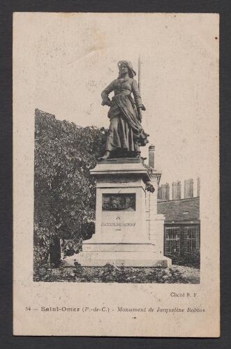 Saint-Omer (P.-de-C.) : Monument de Jacqueline Robins