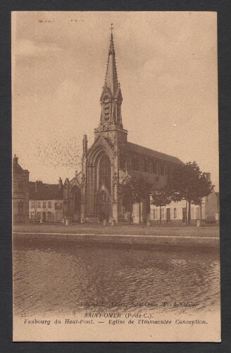 Saint-Omer (P.-de-C.) : Faubourg du Haut-Pont - Eglise de l'Immaculée Conception