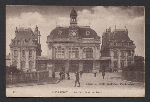 Saint-Omer : La Gare (vue de face)