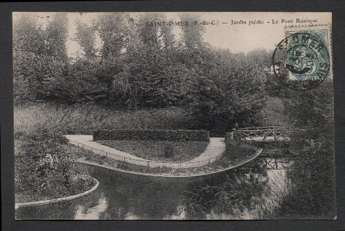 Saint-Omer : (P.-de-C.) : Jardin Public - le Pont Rustique