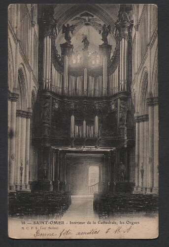 Saint-Omer : Intérieur de la Cathédrale, les Orgues