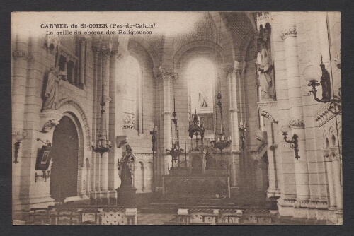 Carmel de St-Omer (P.-de-C.) : La grille du cœur des Religieuses