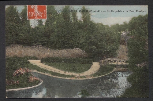 Saint-Omer (P.-de-C.) : Jardin public - Le Pont Rustique