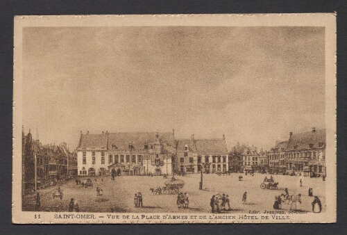 Saint-Omer : Vue de la Place d'Armes et de l'Ancien Hôtel de Ville (1820)