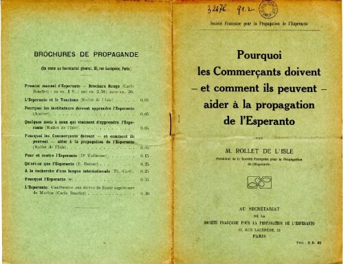 Pourquoi les commerçants doivent - et comment ils peuvent - aider à la propagation de l'Esperanto