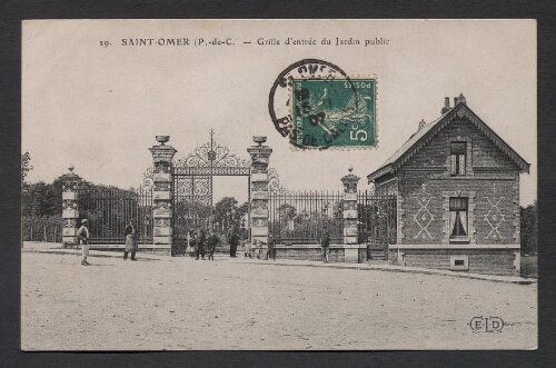 Saint-Omer (P.-de-C.) : Grille d'entrée du Jardin public