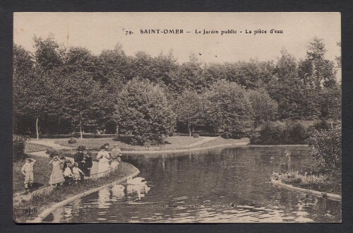Saint-Omer : Le Jardin public : La pièce d'eau