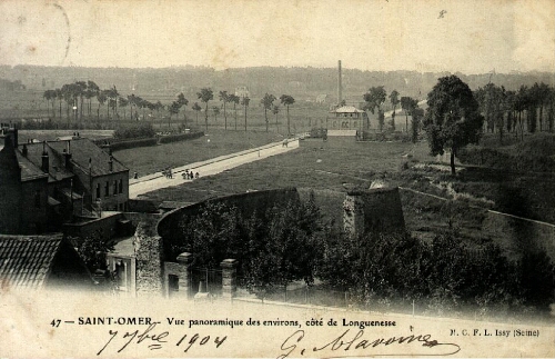 Saint-Omer - vue panoramique des environs, côté de Longuenesse