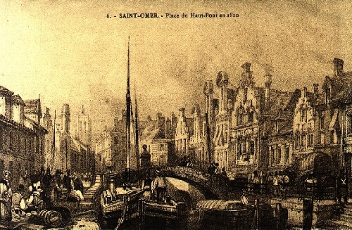 Saint-Omer - Place du Haut-Pont en 1820