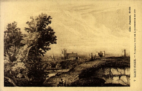 Saint-Omer. - Panorama pris de Longuenesse en 1825