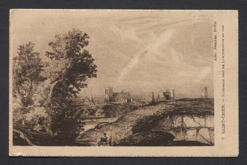 Saint-Omer : Panorama pris de Longuenesse en 1825