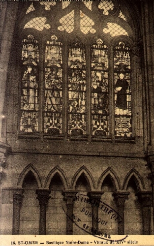 St-Omer - Basilique Notre-Dame - Vitraux du XIVe siècle