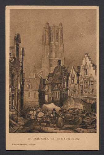 Saint-Omer : La Tour Saint-Bertin en 1820