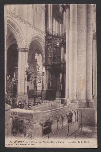 Saint-Omer : Intérieur de l'Eglise Notre-Dame - Tombeau de Saint-Omer