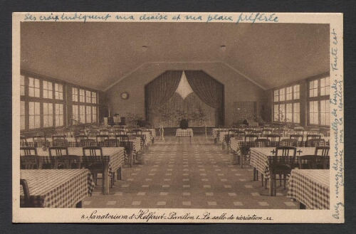 Sanatorium d'Helfaut : Pavillon 1 - La salle de récréation