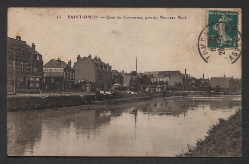 Saint-Omer : Quai du Commerce, pris du Nouveau Pont