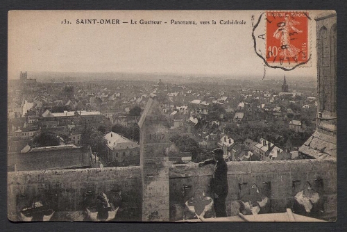Saint-Omer : Le Guetteur - Panorama, vers la Cathédrale