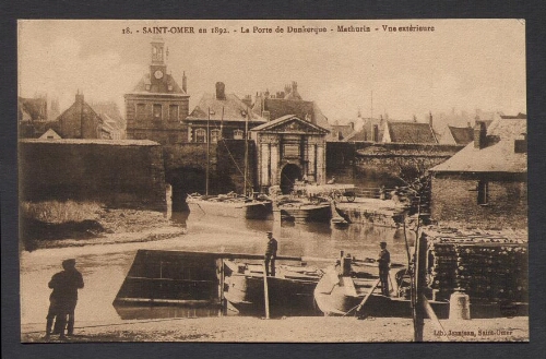 Saint-Omer en 1892 : La Porte de Dunkerque - Mathurin - Vue extérieure