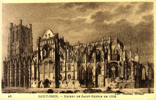 Saint-Omer. - Ruines de Saint-Bertin en 1820