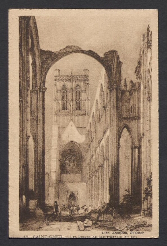 Saint-Omer : Les Ruines Saint-Bertin en 1814