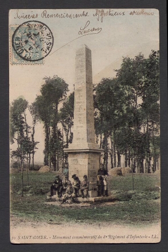 Saint-Omer : Monument commémoratif du 8e Régiment d'Infanterie