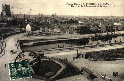 Pas-de-Calais - St-Omer, Vue générale Entrée de la Ville du côté de la Gare