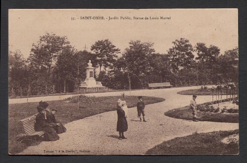 Saint-Omer : Jardin Public, Statue de Louis Martel
