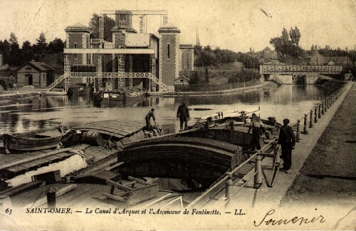 Saint-Omer. - Le canal d'Arques et l'ascenseur de Fontinette