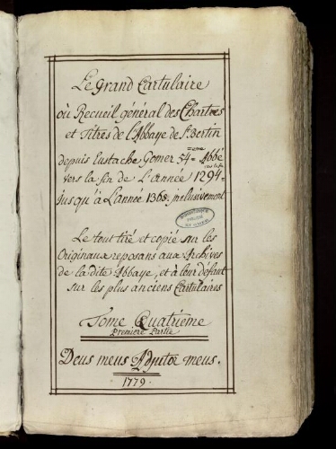 Cartulaire de Saint-Bertin, volume 4
