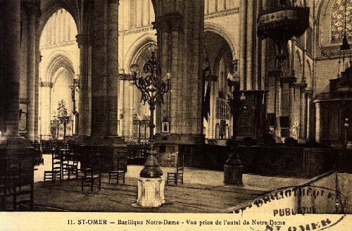 St-Omer -  Basilique Notre-Dame - Vue prise de l'autel de Notre-Dame